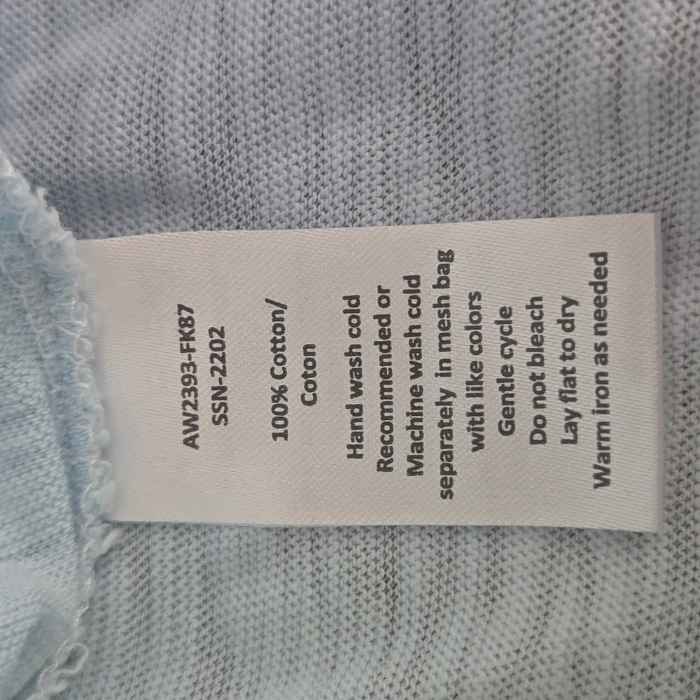 ATM Anthony Thomas Melillo Tie Dye 100% Cotton Blue Flounce Dress Sz Large - Picture 9 of 10